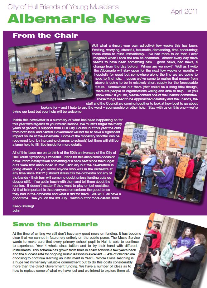 Newsletter Spring 2011 a